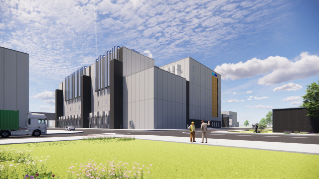 에코프로 등 이차전지 테마주들이 줄줄이 조정에 진입하며 시가총액이 2개월 만에 90조 원 가까이 증발한 것으로 나타났다. 사진은 에코프로비엠과 SK온, 포드가 캐나다 퀘벡주에 건설한다고 밝힌 양극소재 합작공장 조감도의 모습. 연합뉴스