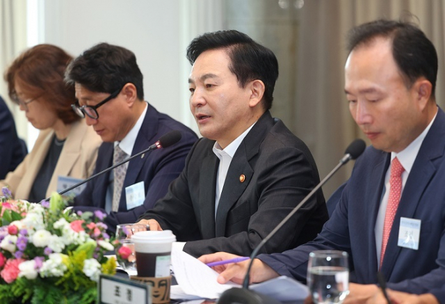 원희룡 국토교통부 장관이 21일 오전 서울 중구 프레스센터에서 열린 한국신문방송편집인협회 주최 초청 토론회에서 발언하고 있다. 연합뉴스