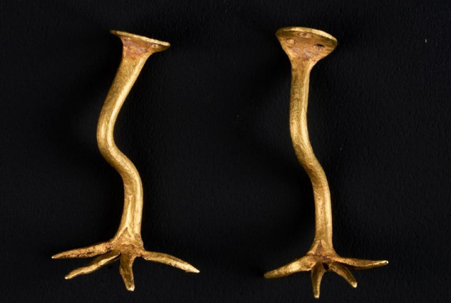 양산 금조총에 발굴된 금제 조족. 양산시립박물관 제공