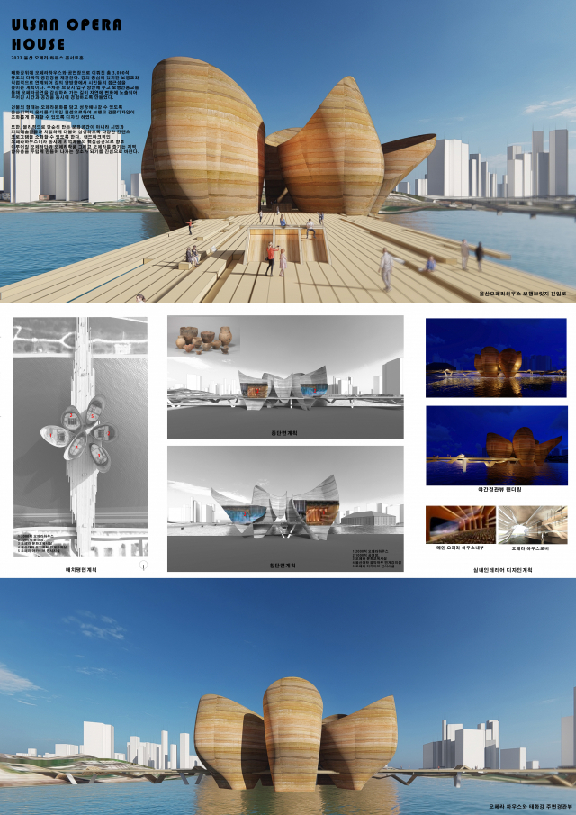 제13회 울산시 공공디자인 공모전에서 대상으로 선정된 박주현 씨의 ‘울산 오페라 하우스(ULSAN OPERA HOUSE).’ 울산시 제공