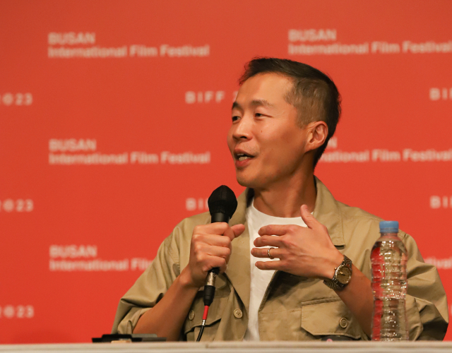 6일 부산국제영화제(BIFF) ‘코리안 디아스포라’ 기자회견에 참석한 정이삭 감독. 황예찬 인턴기자