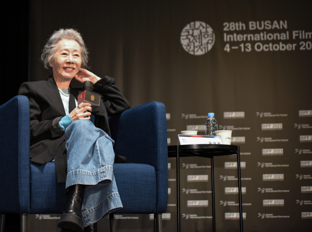 BIFF ‘액터스 하우스’에 참석한 배우 윤여정. 안지현 인턴기자