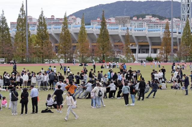 21일 경남 창원시 창원보조경기장에서 개최된 꿈나무체육대회. 창원한마음병원 제공