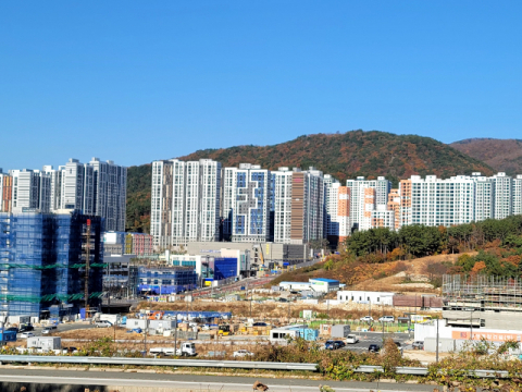 경남 양산 사송신도시 1단계 전경. 김태권 기자 ktg660@