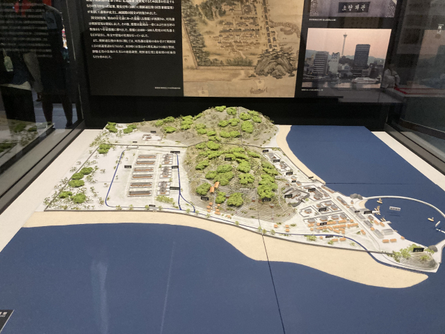 조선통신사 역사전시관에 있는 초량왜관 모형도.