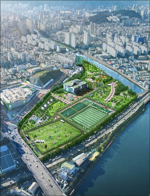 부산시가 민간투자사업으로 추진하는 수영하수처리시설 현대화 사업 조감도. 부산시 제공