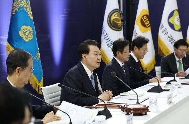 윤석열 대통령이 지난달 27일 오후 경북 안동 경상북도청에서 제5회 중앙지방협력회의를 주재하고 있다. 연합뉴스