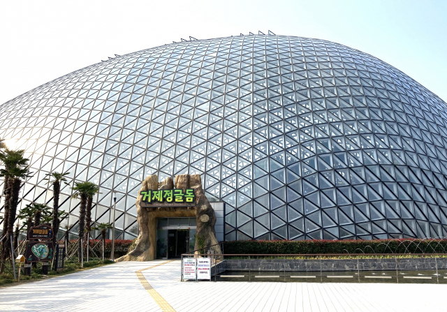 삼각형 유리 7500여 장으로 만들어진 거제식물원 정글돔.