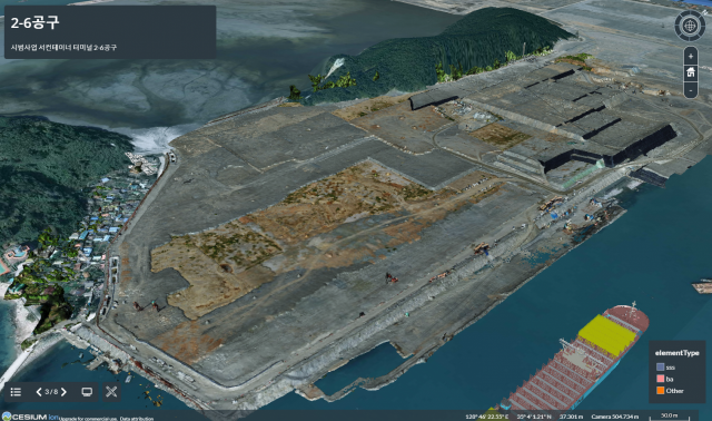 부산항 신항 서컨테이너터미널 2-6공구 건설 현장. 부산일보DB