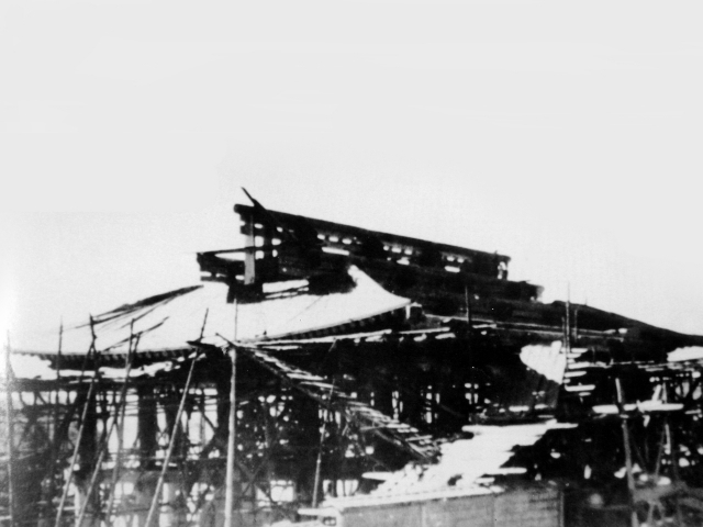 지난 1959년(단기4292년) 11월 20일 촉석루의 재건 모습. 한국사진작가협회 진주지부 제공