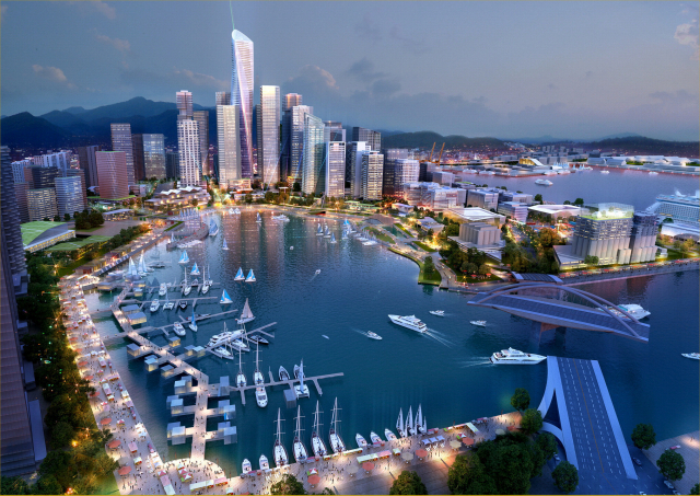 부산항 북항 2단계 사업 조감도. 부산일보DB