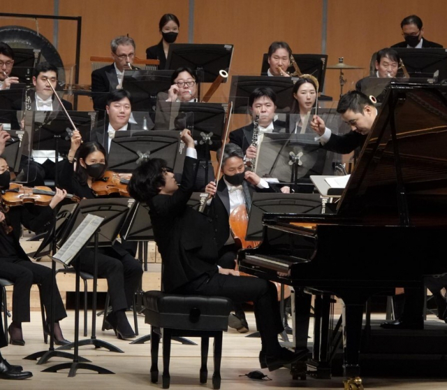 피아니스트 임윤찬이 협연한 부산시립교향악단 제573회 정기 연주회 모습. 부산시향 제공