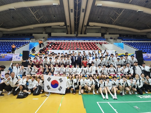 한국 주니어 배드민턴 대표팀 선수들. 연합뉴스