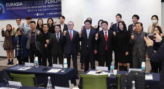 부산글로벌도시재단 주관으로 11일 오후 부산역 유라시아 플랫폼에서 ‘2023 유라시아 도시포럼’이 열렸다. 이재찬 기자 chan@