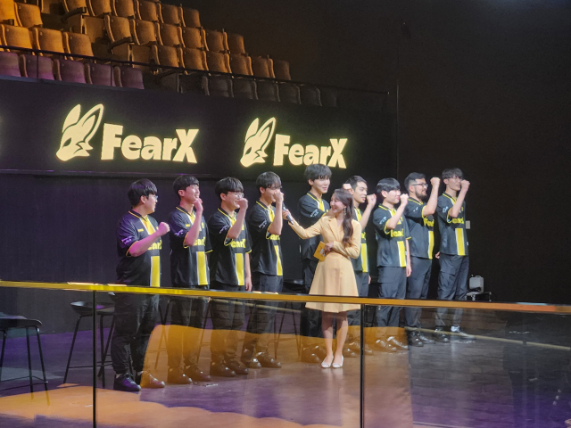 15일 부산 이스포츠게임장 브레나에서 부산 연고 프로게임단 리브 샌드박스의 리브랜딩 행사가 열렸다. 리브 샌드박스의 새 이름은 'FearX'다.