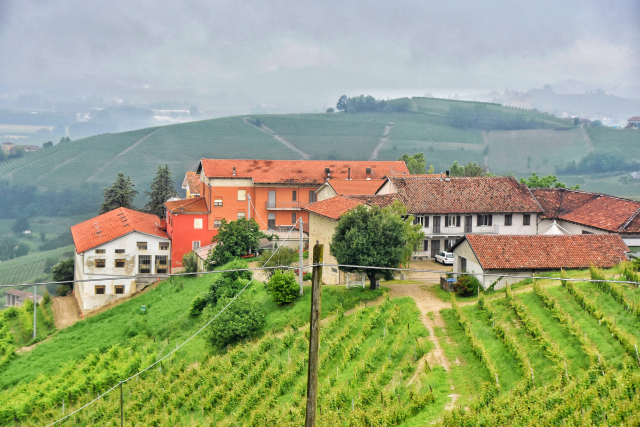 이탈리아 피에몬테 주의 바롤로 와이너리로 가는 도중에 버스 창 밖으로 아름다운 시골 풍경이 지나가고 있다. 손준호 준투어 대표