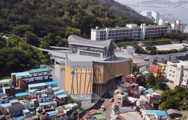 부산 서구 아미성당 일원 공영주차장과 천마산 모노레일 하부 승강장 조감도. 서구청 제공