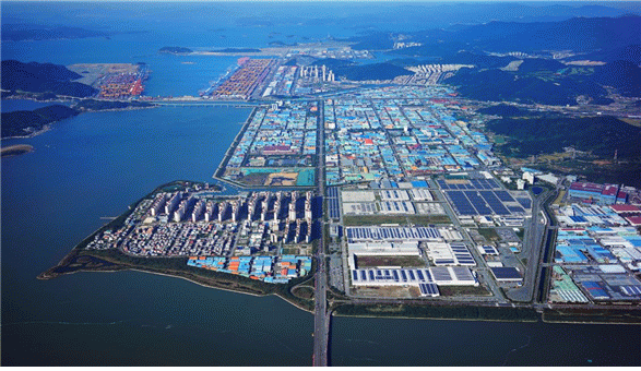 부산 명지녹산 스마트그린산업단지 전경. 부산일보DB