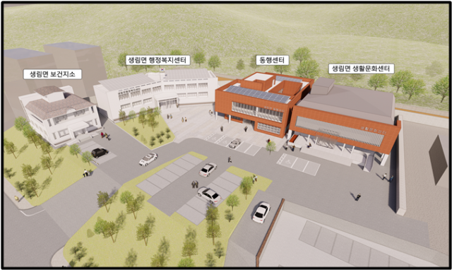 경남 김해시 생림면에 조성 중인 문화·복지 공간 조감도. 김해시 제공