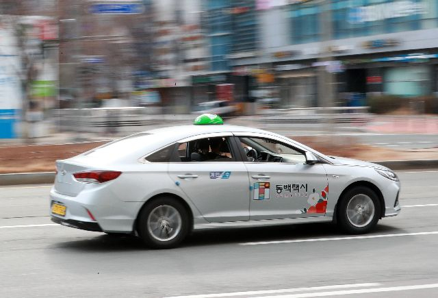 부산 지역 대표 콜택시 동백택시가 부산 해운대구를 달리고 있다. 기사 내용과 직접적인 관련은 없음. 연합뉴스