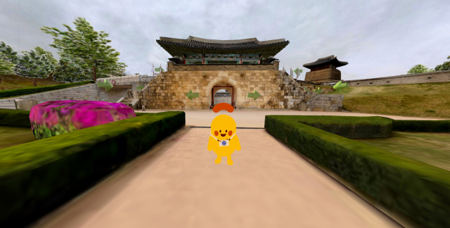 사진은 메타버스 공간에 마련된 수원화성. 애기야가자 제공