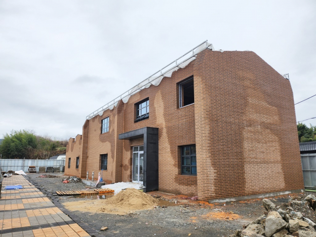 함안 독립운동기념관 올해 2월 공사 현장 모습. 함안군 제공