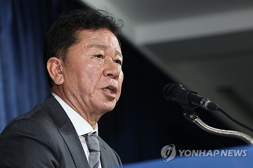 정해성 대한축구협회 국가대표 전력강화위원장. 연합뉴스