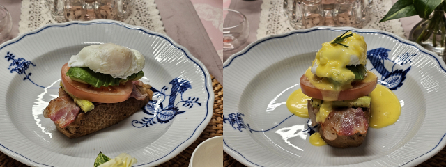 간편하게 만든 수란을 터트리면 샛노란 노른자가 흘러나오는 에그 베네딕트. 아보카도와 어우러지니 부드러우면서도 고소한 맛이 일품이다.