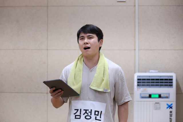 오는 6월 4~9일 재연을 앞둔 ‘야구왕, 마린스!’ 오디션 현장 모습. 부산문화회관 제공