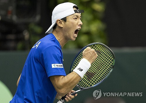 ATP 투어 BNP 파리바오픈 단식 본선에 오른 홍성찬. 연합뉴스