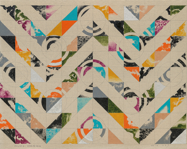 김용익 ‘물감 소진 프로젝트 24-2:망막적 회화로 위장한 개념적 회화’. 국제갤러리 제공