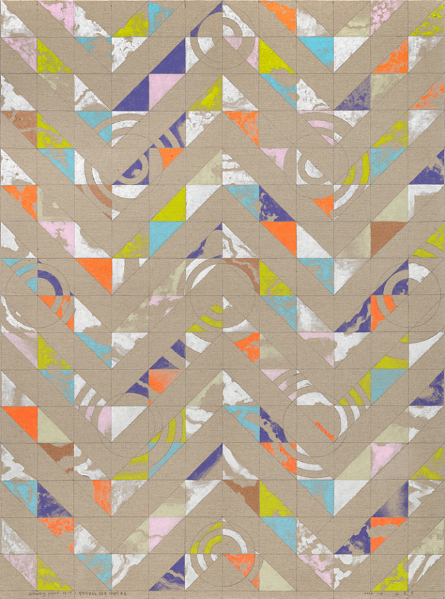 김용익 ‘물감 소진 프로젝트 24-7:망막적 회화로 위장한 개념적 회화’. 국제갤러리 제공