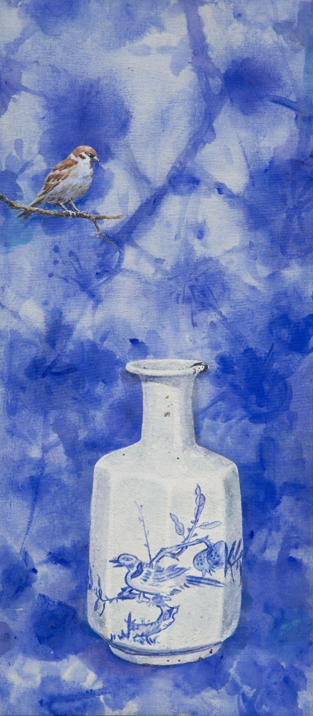 임상진 ‘청화백자’. 갤러리 이비나인 제공