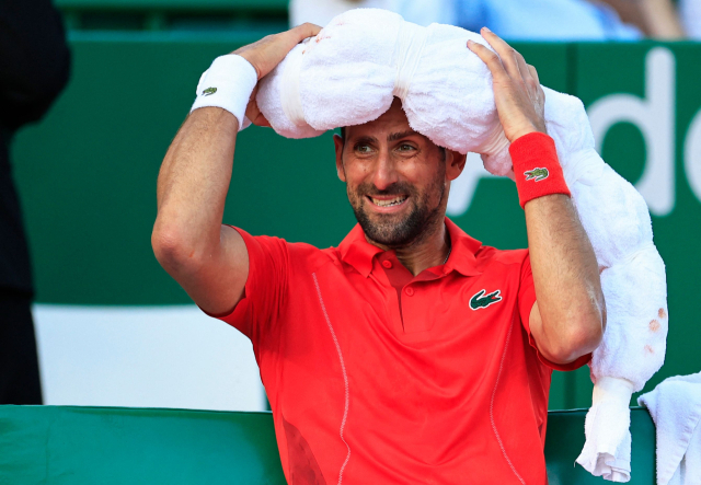 롤렉스 몬테카를로 마스터스 단식 4강에서 탈락한 노바크 조코비치. AFP연합뉴스