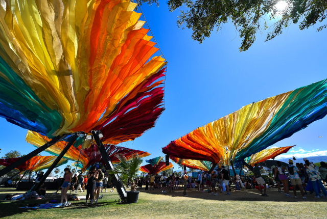 '코첼라 밸리 뮤직 앤드 아츠 페스티벌(Coachella Valley Music and Arts Festival)'을 찾은 관객들의 모습. AFP연합뉴스