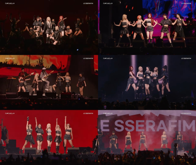 르세라핌 코첼라 무대. '코첼라 밸리 뮤직 앤드 아츠 페스티벌' 공식 유튜브 채널. 연합뉴스