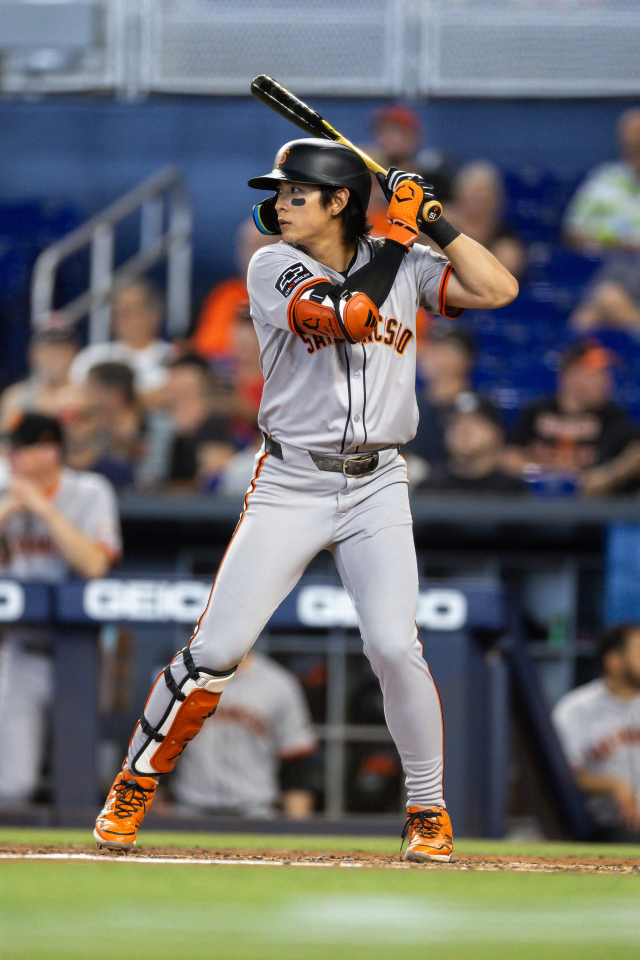 18일 마이애미전에서 4타수 2안타를 친 샌프란시스코 이정후. AFP연합뉴스