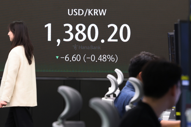 원·달러 환율이 조만간 다시 1400원대에 진입할 수 있다는 우려가 나온다. 18일 오후 서울 중구 하나은행 본점 딜링룸에서 직원들이 업무를 보고 있다. 연합뉴스