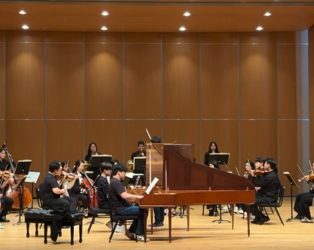 포르테피아노로 리허설 하는 모습. 금정문화회관 제공