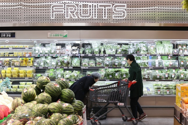 사진은 2일 서울의 한 대형마트에서 장을 보는 시민의 모습. 연합뉴스