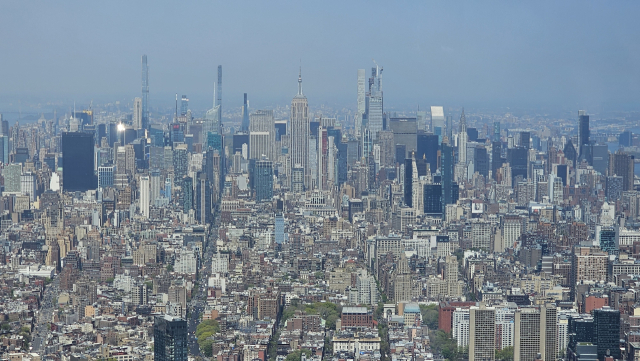 초고층 빌딩이 즐비하게 보이는 뉴욕시 전경. 김태권 기자