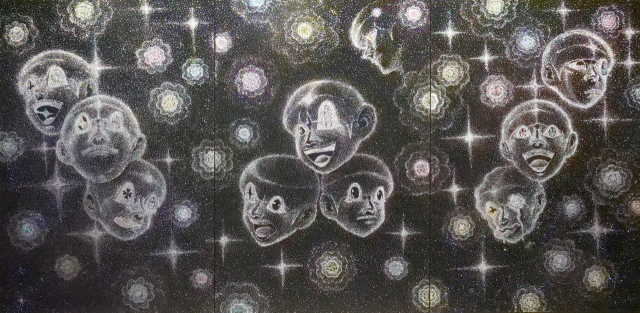 크리스털을 사용한 기안84의 ‘빛나는 자화상’. 스타트아트코리아 제공