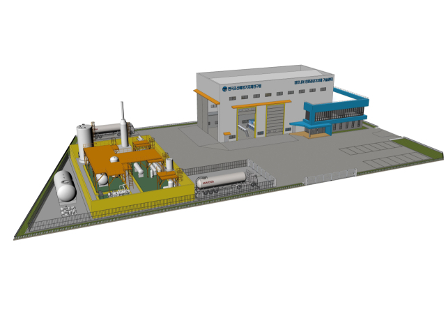 친환경 선박용 암모니아 연료공급장치 및 시스템 실증 센터 조감도. 한국조선해양기자재연구원(KOMERI) 제공