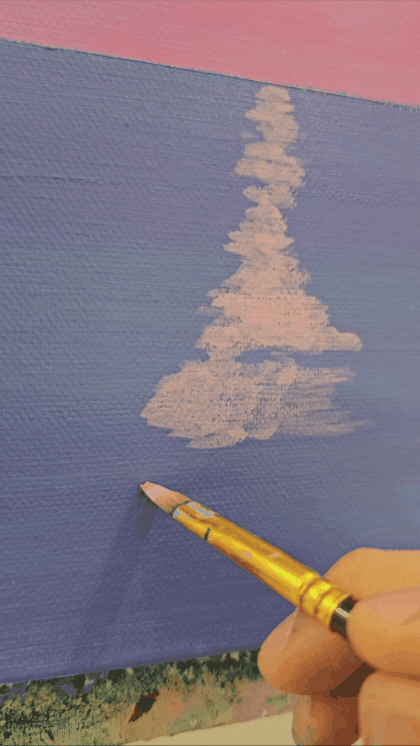 원본 그림과 달리 점점 넓어지는 윤슬 부분. 이상해지는 걸 알면서도 붓질을 멈출 수가 없었어. 조경건 부산닷컴 기자