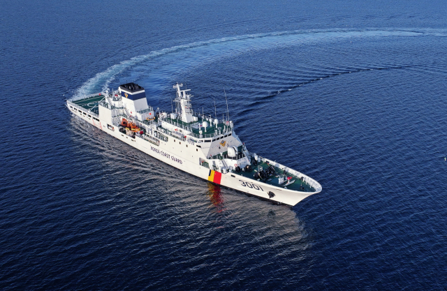 SK오션플랜트가 건조한 3000t급 해양경찰 최신 경비함 ‘부산 3001함’. SK오션플랜트 제공