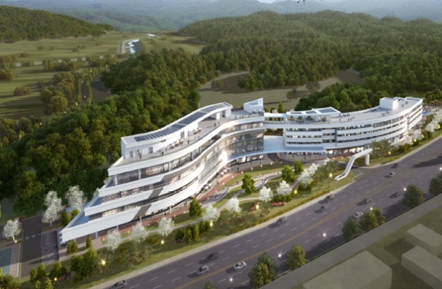 철도 유휴부지인 강원도 양양 동해북부선 미건설선 광정정차장에 건설된 국가철도공단 인재개발원 조감도. 국가철도공단 제공