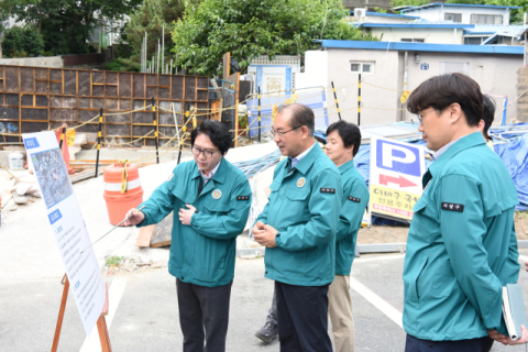 주례동 공동주택 신축공사 및 도로개설공사 현장