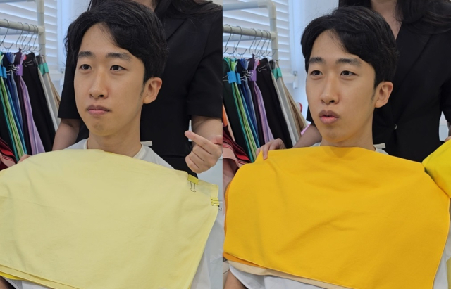 얼굴에 노란기가 많다고 노란색은 무조건 피해야 하는 건 아니래. 연한 노랑은 잘 맞지 않지만, 조금 더 진한 머스타드 색은 상대적으로 괜찮아 보여. 조경건 부산닷컴 기자