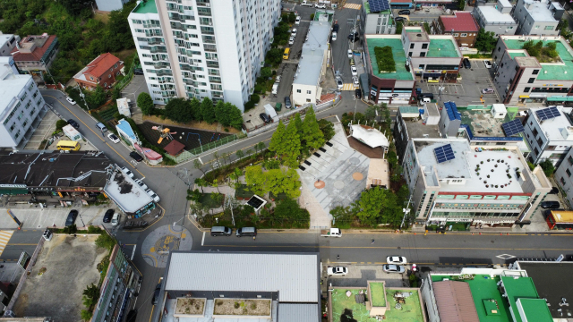 20여년 만에 새 단장한 평산음악공원 전경. 양산시 제공