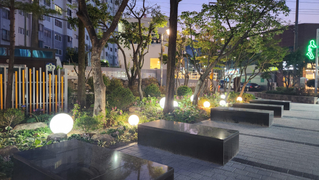 20여년 만에 새 단장한 평산음악공원 전경. 양산시 제공